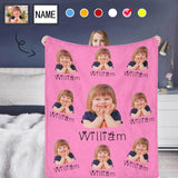 Custom Photo&Name Lovely Baby Fleece Blanket Personalized Blanket for Couple Gifts