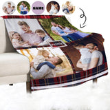 Custom Photo&Name My Family Ultra-Soft Micro Fleece Blanket