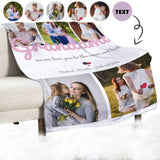 Custom Photo&Text My Grandma Ultra-Soft Micro Fleece Blanket