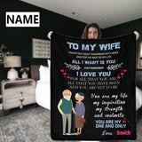 Custom Wife Name Blankets Personalized You Are My One And Only One Ultra-Soft Micro Fleece Blanket