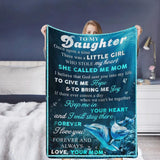 Fleece Blanket to My Daughter from Mom Gift for Birthday, Christmas, Graduation Day