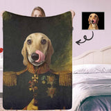 Personalized Dog Portrait Throw Blanket, Custom Blanket With Photo, Custom Face Dog Prince Ultra-Soft Micro Fleece Blanket, Customized Throw Blanket For Kids/Adults/Family, Souvenir, Gift