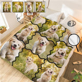 Personalized Dog Portrait Throw Blanket, Custom Blanket With Photo, Custom Photo Pet Outside Ultra-Soft Micro Fleece Blanket, Customized Throw Blanket For Kids/Adults/Family, Souvenir, Gift