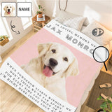 Personalized Dog Portrait Throw Blanket, Custom Blanket With Photo&Name, Custom Photo&Name Love Will Always Be There Ultra-Soft Micro Fleece Blanket, Customized Throw Blanket For Kids/Adults/Family, Souvenir, Gift