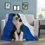 Personalized Dog Portrait Throw Blanket, Custom Blue Blanket With Photo, Custom Face Woof Ultra-Soft Micro Fleece Blanket, Customized Throw Blanket For Kids/Adults/Family, Souvenir, Gift