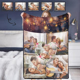 Shining Love Custom Collage Flannel Blanket Suitable Couple Gifts
