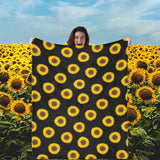 Sunflower Blankets For Bed Couch Sofa Lightweight Travelling Camping Throw Size For Kids Adults All Season Ultra-Soft Micro Fleece Blanket