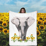 Sunflower Elephant Ultra-Soft Micro Fleece Blanket