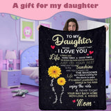 Sunflower To My Daughter Never Forget That I Love You Ultra-Soft Micro Fleece Blanket