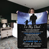 To My Dad I Will Never Outgrow I love You Ultra-Soft Micro Fleece Blanket Designed Gift Idea