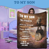 To My Son I Wish You The Strength Ultra-Soft Micro Fleece Blanket Unique Gift Idea