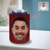 Custom Can Cooler With Boyfriend face Personalized Big Head Neoprene Koozies Non Slip for Beer Cans and Bottles
