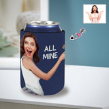 Custom Can Cooler With Photo Personalized All Mine Neoprene Koozies Non Slip for Beer Cans and Bottles