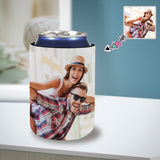 Custom Photo Couple Can Cooler Wedding Koozies Personalized Neoprene Can Cooler Non Slip for Beer Cans and Bottles