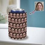 Custom Seamless Face Can Cooler Personalized Funny Neoprene Beer Koozies Non Slip for Beer Cans and Bottles