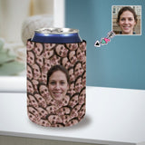 Custom Seamless Face Can Cooler Personalized Funny Neoprene Beer Koozies Non Slip for Beer Cans and Bottles