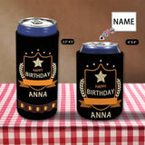 Custom Skinny Can Cooler With Name Birthday Beer Personalized Funny Insulated Reusable DIY Cooler For Birthday
