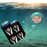 Personalized Funny Face Can Cooler Black Soft Neoprene Beer Slim Can Cooler Insulated Perfect for Party or BBQ