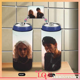 Slim Can Cooler Sleeves With Couple Photo Personalized Soft Neoprene Drink Standard Can Cooler Regular Can Insulated Cover