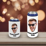 Slim Can Cooler Sleeves With Face White Personalized Soft Neoprene Drink Standard Can Cooler Regular Can Insulated Cover