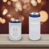 Slim Can Cooler Sleeves With Name Cheers Personalized Soft Neoprene Drink Standard Can Cooler Regular Can Insulated Cover