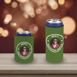 Slim Can Cooler Sleeves With Photo&Name My Party Personalized Soft Neoprene Drink Standard Can Cooler
