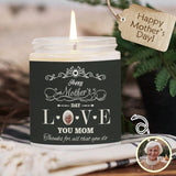 Made in USA Custom Face Happy Mother's Day Candles Customize Your Own Photo Candle