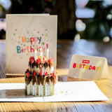 3D Birthday Cards Cake Pop Up Blessing Cards Happy Birthday Greeting Cards
