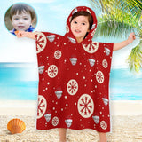 Kids Bath Towel For Boys Girls, Snowflakes Pattern Child Hooded Beach Towel, Fast Drying Ultra Absorbent Poncho For Bath/Pool/Beach Swim Cover