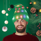 Custom Face Christmas Light Santa Hat