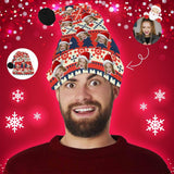 Custom Face Christmas Pattern Santa Hat