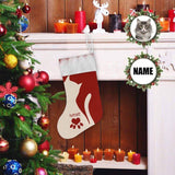 17.52in(L) Super Size-Custom Face&Name Cat Christmas Stocking