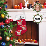 17.52in(L) Super Size-Custom Face&Name Cute Red Christmas Stocking