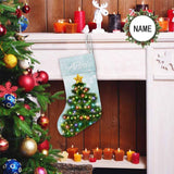 17.52in(L) Super Size-Custom Name Christmas Colorful Lights Christmas Stocking
