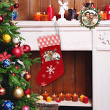 17.52in(L) Super Size-Custom Photo Snow Red Christmas Stocking