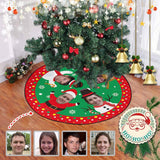 Custom Face Happy Family Christmas Tree Skirt