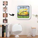 Hanging Square Clock-Custom Photo Clock with Personalized Picture for Family Friends