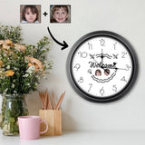 Wall Clock-Custom Face Cute Doodle European Style Round Wall Clock