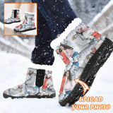 Custom Photo Cotton-Padded Shoes with Family Pictures for Men Women