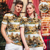Custom Photo Personalized Couple Matching Polo Shirt