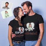 Design Photo Black Matching Couple All Over Print T-shirt Put Your Photo on A Tshirt