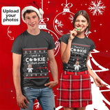 Personalized Couple Matching Cookie T-Shirts Custom Face Christmas Gifts