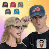 Custom Face Mesh Baseball Cap Unisex Personalized Flag Design Adjustable Hat