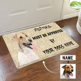 Custom Dog Face and Name Doormat