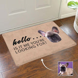 Custom Face Dog Hello Me Doormat