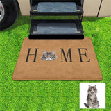 Custom Pet Face Brown Home Doormat
