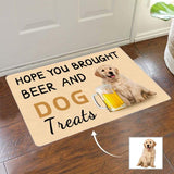 Custom Photo Beer Dog Doormat