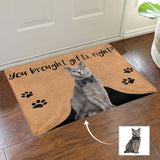 Custom Photo You Brought Gifts Cat Doormat