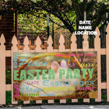 Custom Date&Name&Location Celebration Easter Flag, Decorations Indoor Outdoor