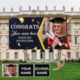 Custom Photo&Name Congratulations Class Of 2023 Happy Graduation Congrats Banner Graduation Gift